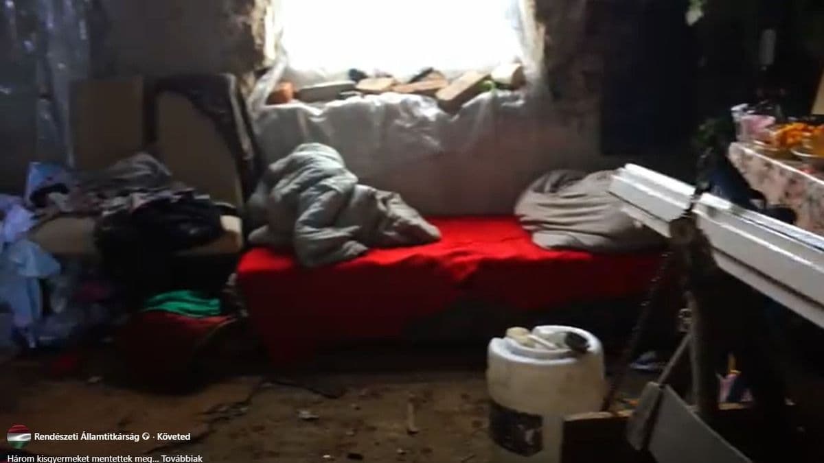 Embertelen körülmények között találtak az apára és három kisgyermekére (videóval)