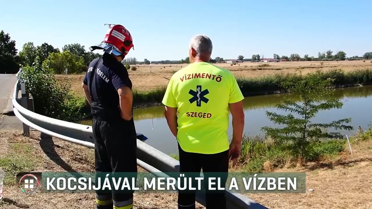Az ablakon át menekült a süllyedő autóból