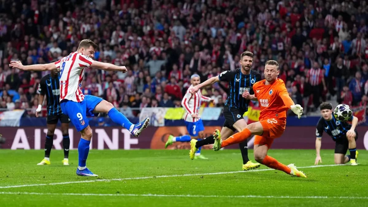 Sörloth triplája döntött, az Atlético Madrid kiütötte a Bruges-t, ott van a BL nyolcaddöntőjében