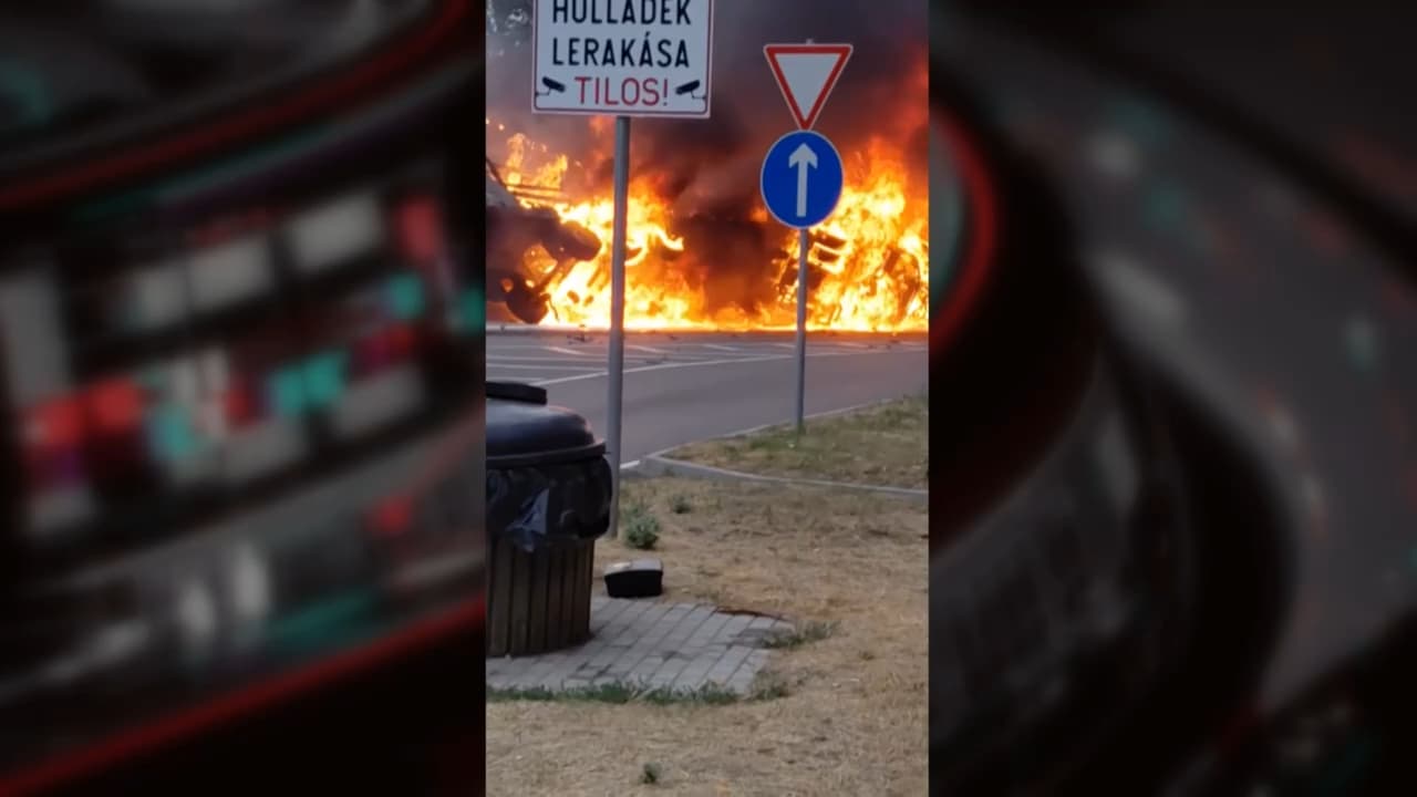 Videón az M3-as baleset: 8 perc alatt leégett az egész kamion